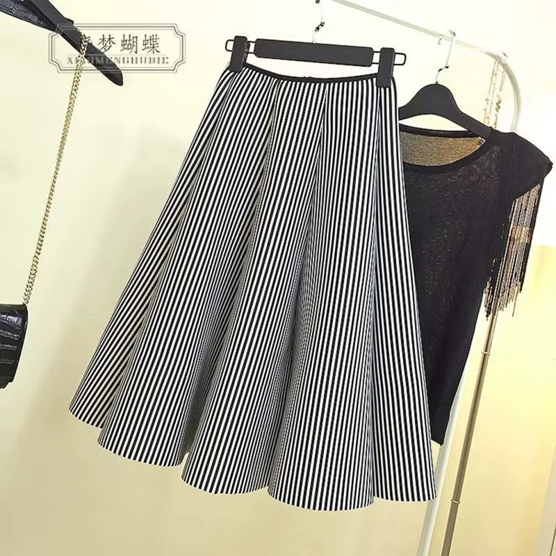 2022 Spring New Winter Women Skirts Stripe Women Fashion Skirts